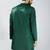men bottle green silk kurta  solid mid-length kurta for wedding & festive wear