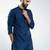 men silk kurta  solid mid-length kurta for wedding & festive wear