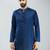 men silk kurta  solid mid-length kurta for wedding & festive wear