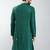 men bottle green silk blend mirror work long kurta  wedding & festive wear