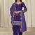 Violet roman silk embroidered salwar suit