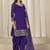 Violet roman silk embroidered salwar suit