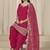 Pink roman silk embroidered salwar suit