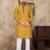 Mustard linen silk straight kurta