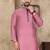 Pink linen silk straight kurta
