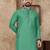 Rama green linen silk straight kurta