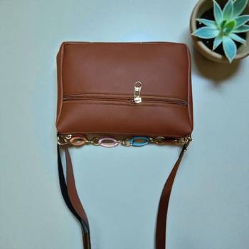 Brown Check Sling Bag for Women Stylish Crossbody Bow Chain Bag 3