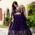 Gorgeous Purple Blue Dori & Sequins embroidered Vichitra Silk Indian latest designer wedding wear Lehenga choli