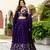 Gorgeous Purple Blue Dori & Sequins embroidered Vichitra Silk Indian latest designer wedding wear Lehenga choli