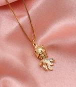 Gold color fashion chain pendant
