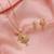 Gold color fashion chain pendant with earring