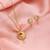 Gold color fashion chain pendant with earring