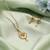 Gold color fashion chain pendant with earring