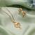 Gold color fashion chain pendant with earring