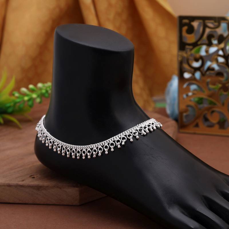 Silver color anklet