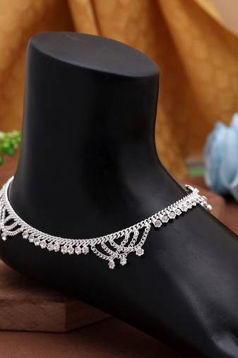 Silver color anklet