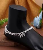 Silver color anklet