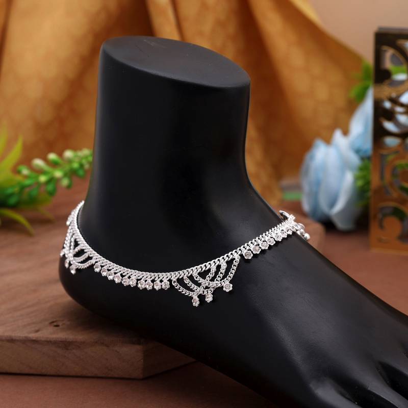 Silver color anklet
