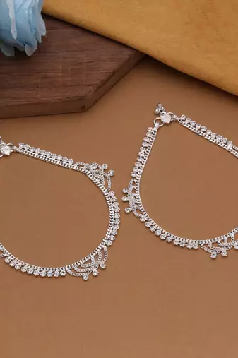 Silver color anklet