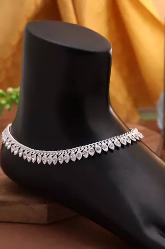 Silver color anklet