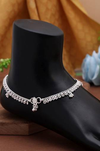 Silver color anklet