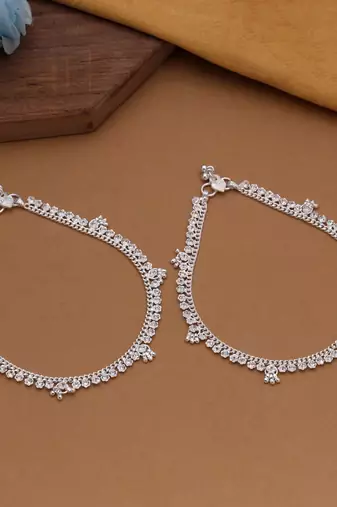 Silver color anklet