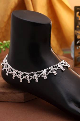 Silver color anklet
