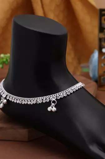 Silver color anklet