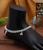 Silver color anklet