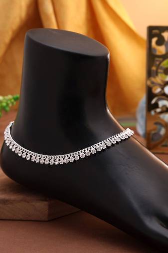 Silver color anklet