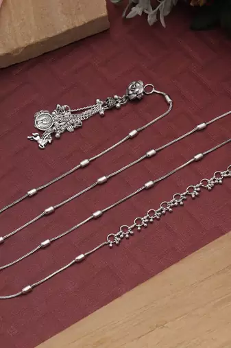 Silver color oxidised kamarband