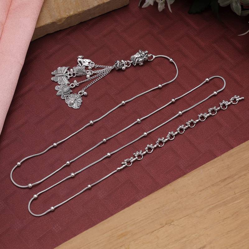 Silver color oxidised kamarband