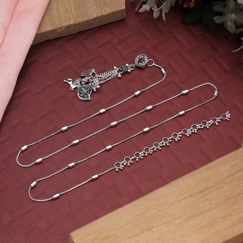 Silver color oxidised kamarband