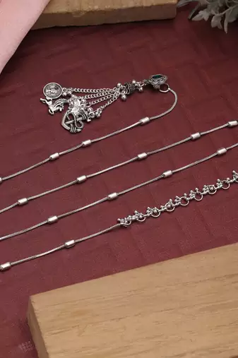 Silver color oxidised kamarband