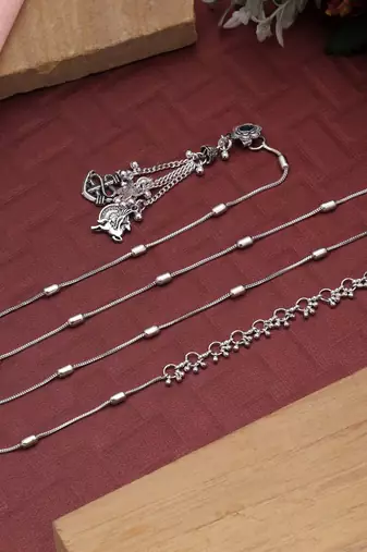 Silver color oxidised kamarband