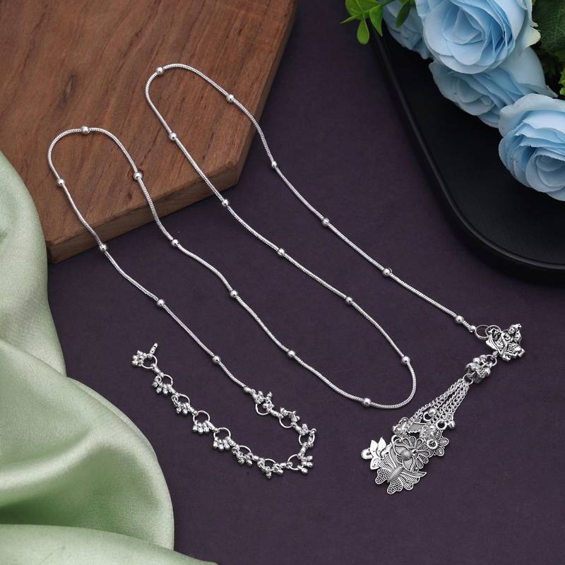 Silver color oxidised kamarband