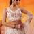 Cream Net Sequins embroidery Lehenga Choli With Dupatta