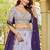 lavender embroidered tissue lehenga set choli with dupatta