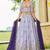 lavender embroidered tissue lehenga set choli with dupatta