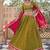 green embroidered tissue lehenga set choli with dupatta