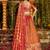 orange zari weaving tissue lehenga set choli with dupatta