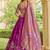 pink zari weaving tussar silk lehenga set choli with dupatta