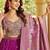 pink zari weaving tussar silk lehenga set choli with dupatta