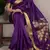 purple onam special kerala style raw art silk zari weaving saree with unstitched blouse