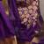 purple onam special kerala style raw art silk zari weaving saree with unstitched blouse
