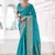 stylish chinon self printed saree with zari weaving work