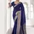 stylish chinon self printed saree with zari weaving work