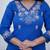 blue embroidered cotton kurta and pant
