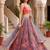  grey embroidered net festive lehenga set choli with dupatta