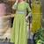 green embroidered cotton kurta and pant